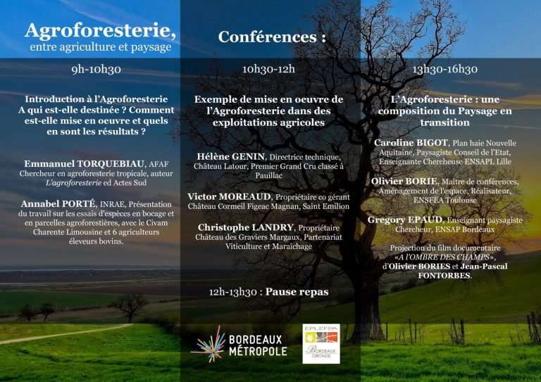 PROGRAMME Conférences Agroforesterie