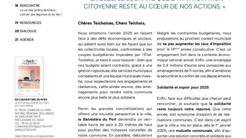 Edito du Teich 2025